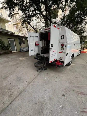 Magnet Plumbing service vehicle on-site for Water Heater Repair in Bradenton